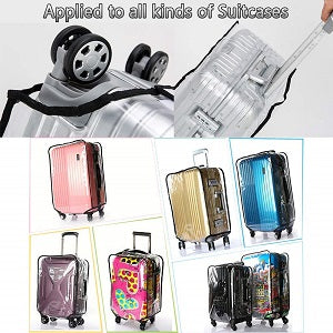 Combo Cover for Hard Luggage Trolley Bags Transparent Protective Covers (Pack of 3 )